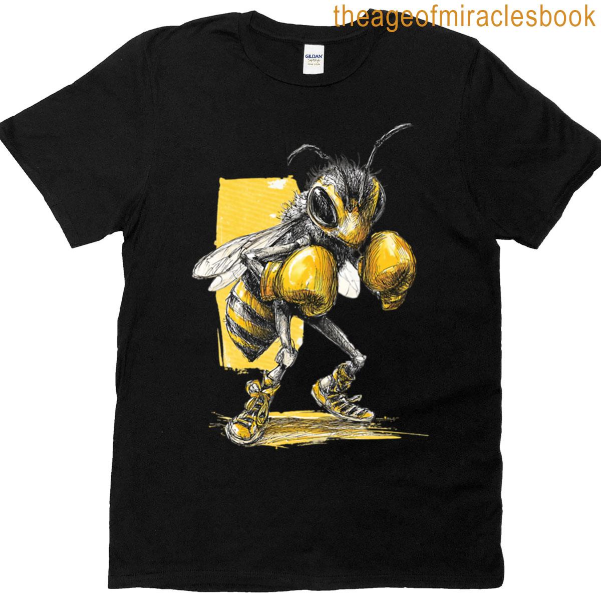 Boxer Bee Dynamic Watercolor Illustration T-shirt