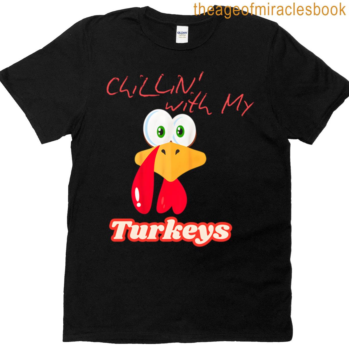 Cute Turkey Face Leopard Glasses Fall Matching Thanksgiving T-shirt Cute Turkey Face Leopard Glasses Fall Matching Thanksgiving T-shirt