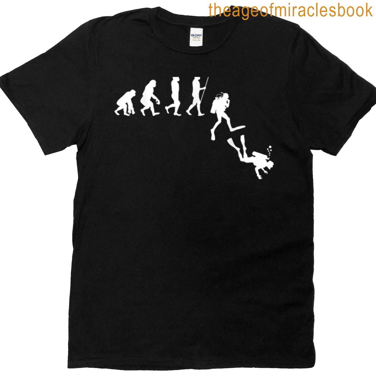 Diving Evolution Funny Scuba Diver Ocean Life Evolution Design T-shirt