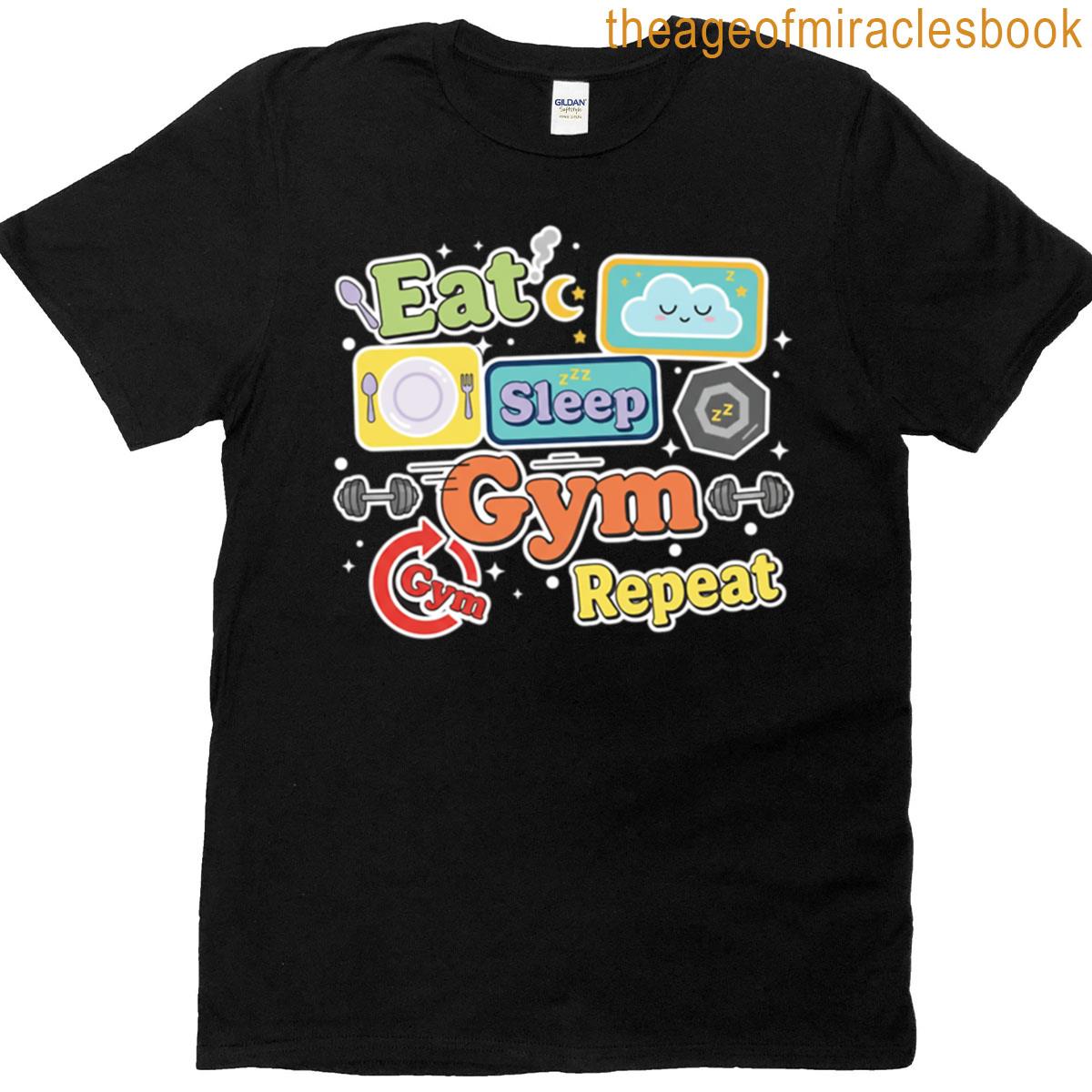 Eat Sleep Gym Repeat Coastersdrawstring Bags T-shirt