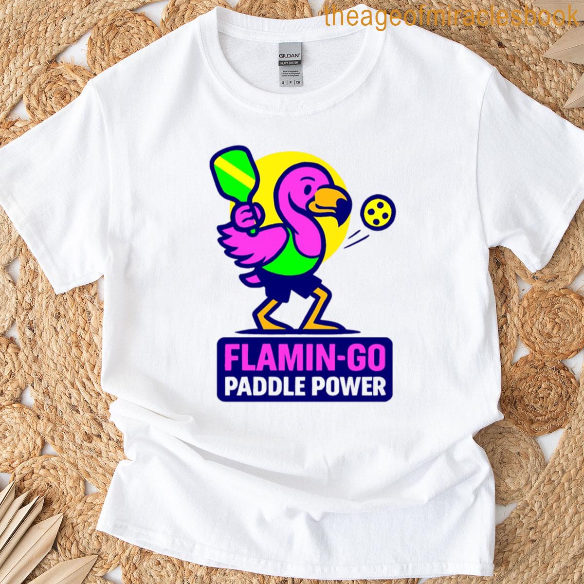 Flaming-go Paddle Power Pickleball T-shirt