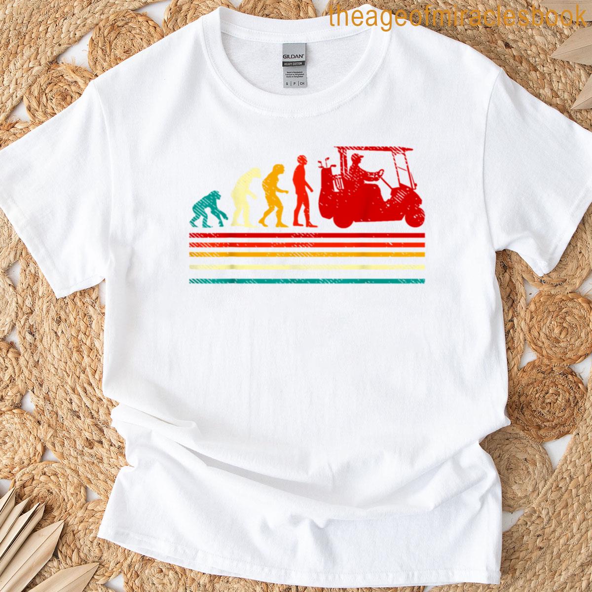 Golf Evolution Funny Golfer Human Evolution Sports Retro Gift T-shirt