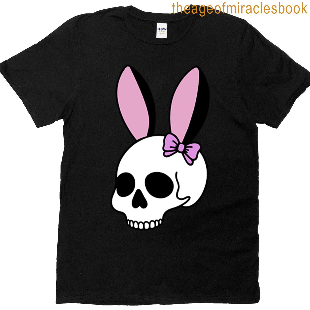 Goth Skull With Bunny Ears T-shirt