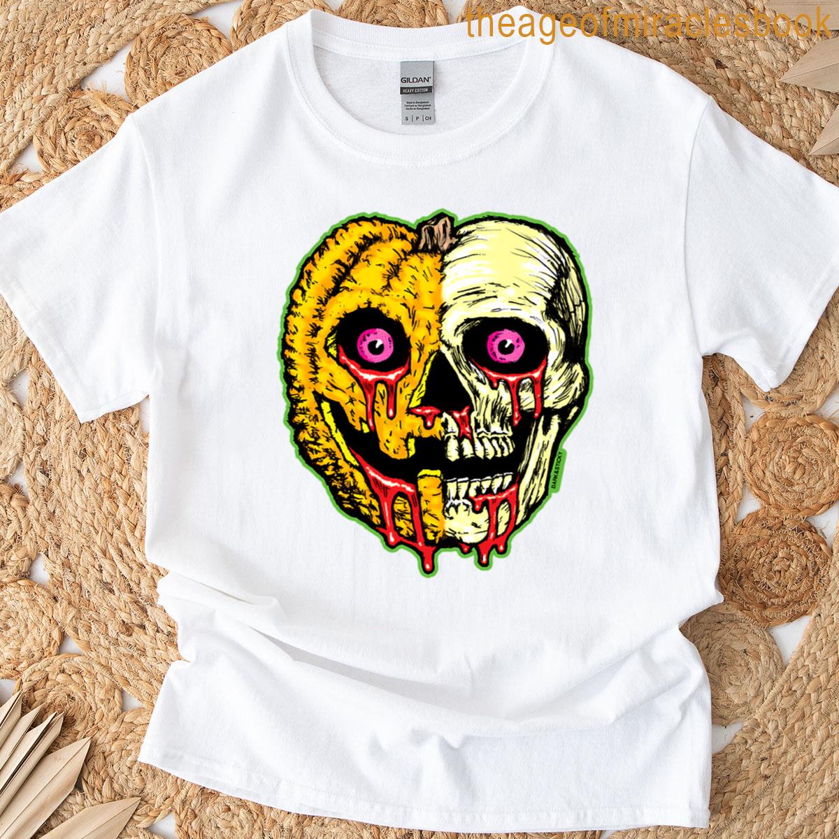Halloween Pumpkin Skull T-shirt