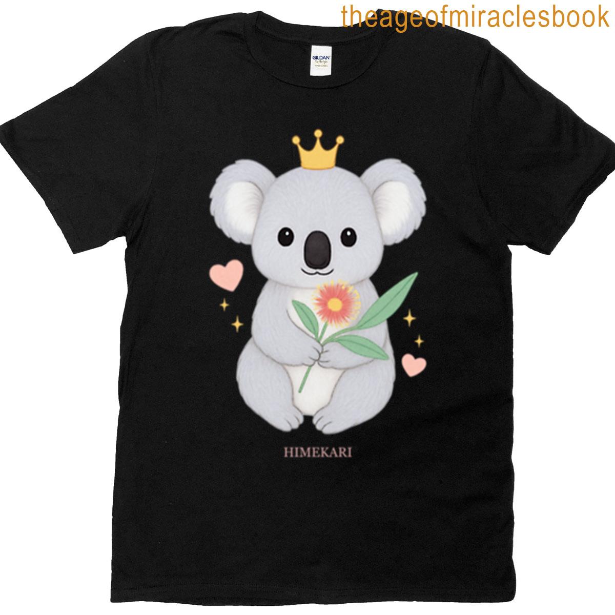 Koala With Eucalyptus Flowers Clear Background T-shirt