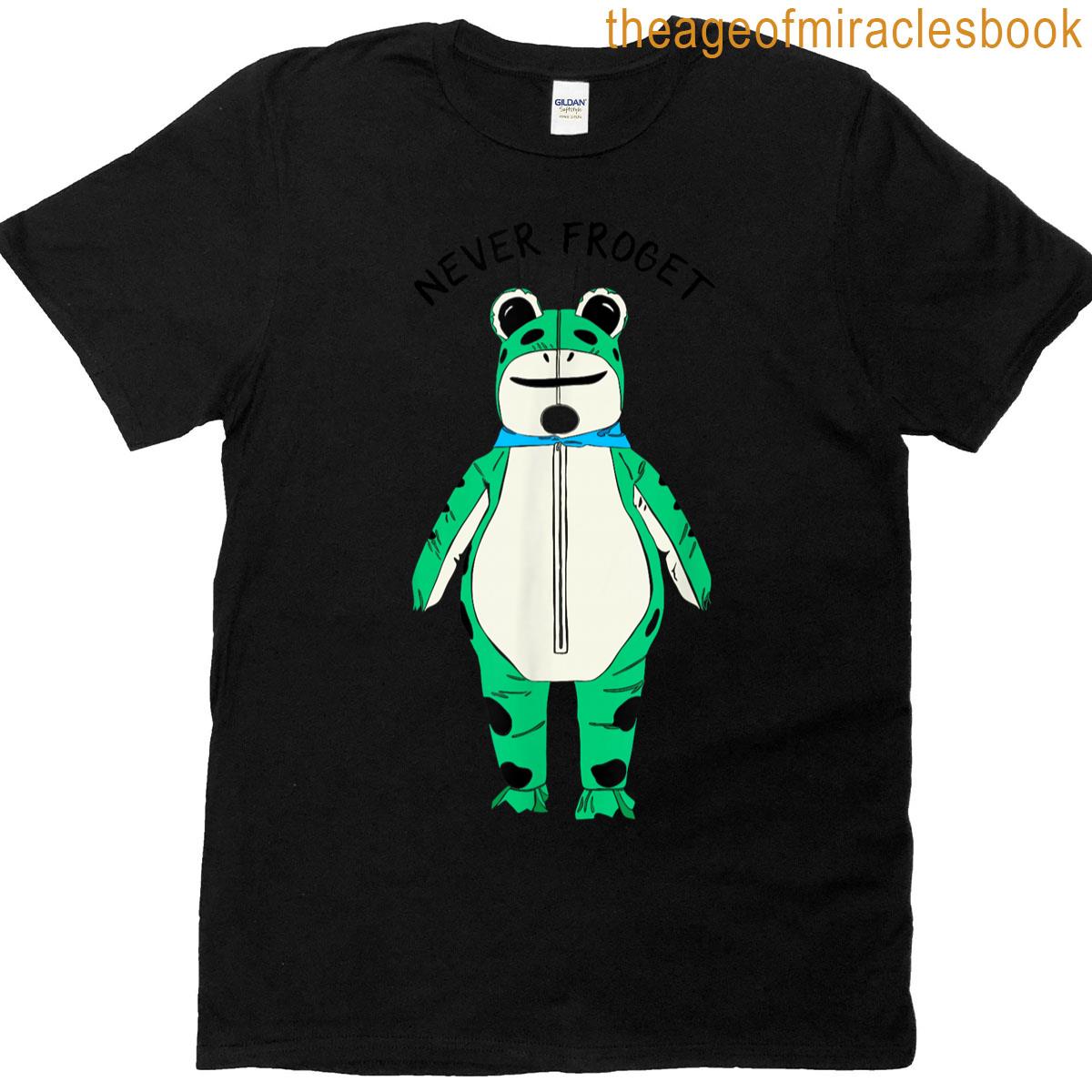 Never Froget Inflatable Frog Costume Graphic T-shirt