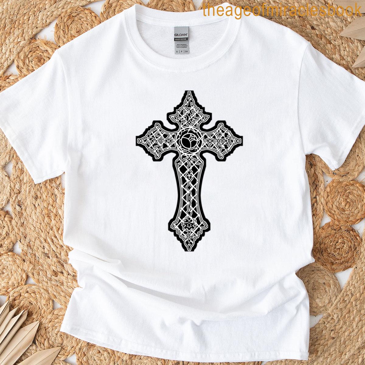 Rose Crochet Cross T-shirt