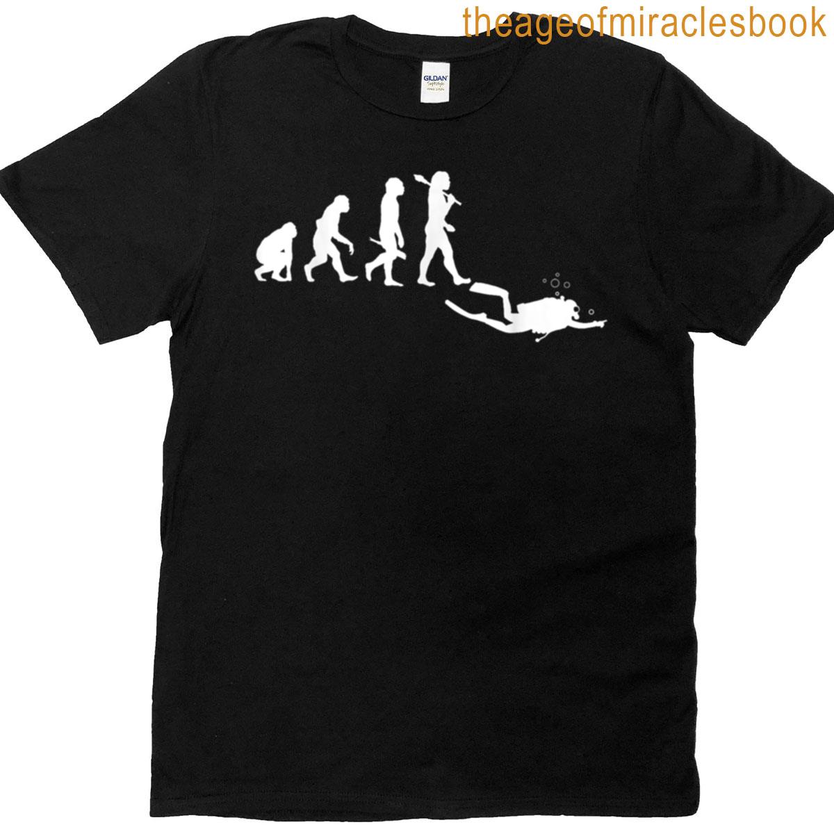 Scuba Diver Evolution Funny Diving Ocean Life Humor Design T-shirt
