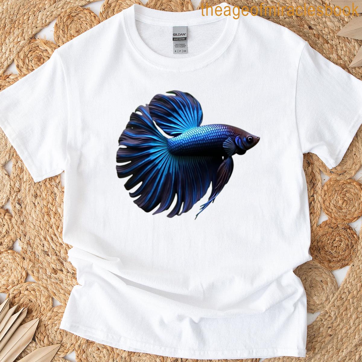 Shadow Wave – Deep Blue Betta Ocean Fish T-shirt