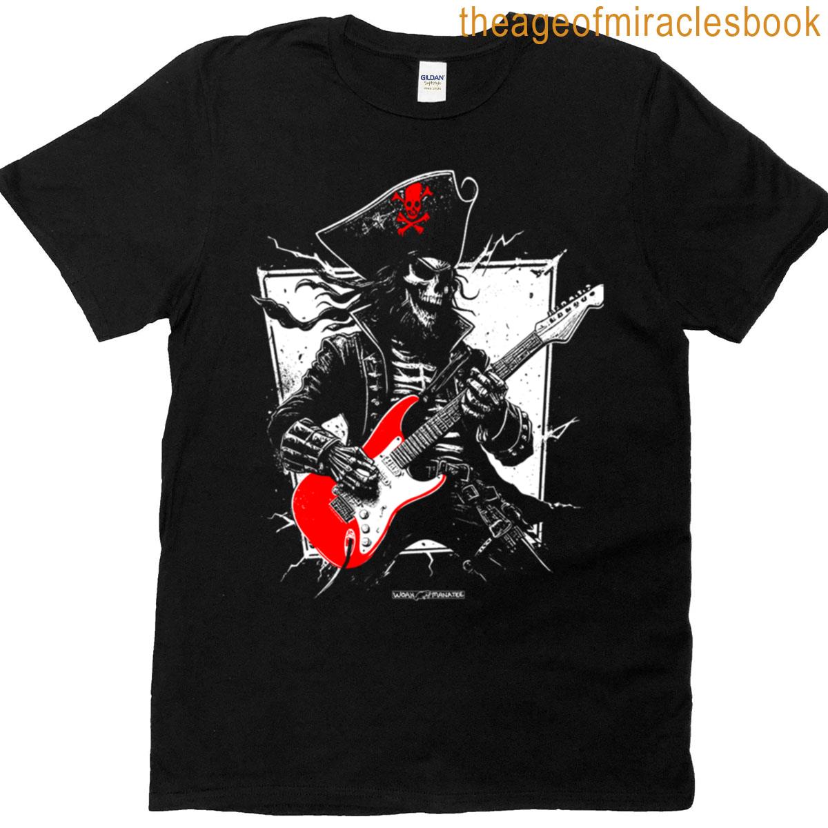 Skeleton Pirate Guitar T-shirt