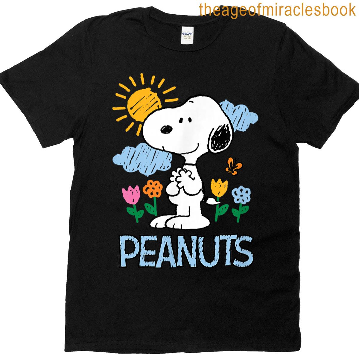 Snoopy Spring Flowers T-shirt