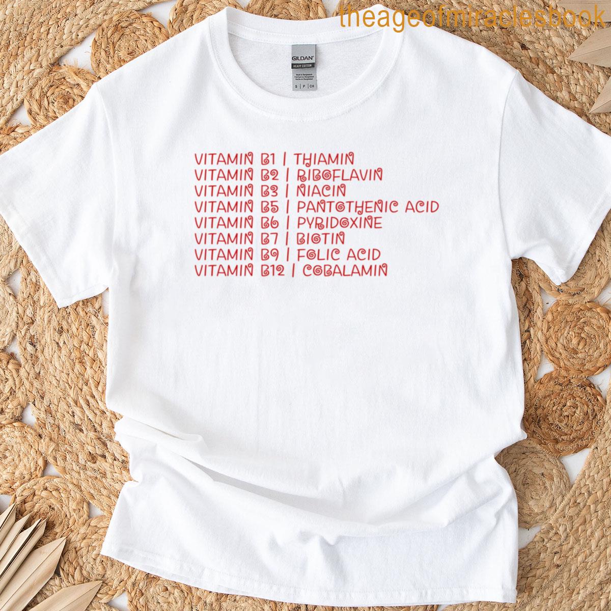 Vitamin B Group Vitamin Typography T-shirt