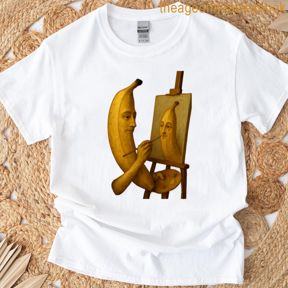 Banana Self-portrait Renaissance Reflection T-shirt
