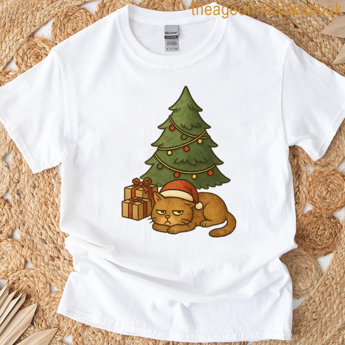 Bored Cat At Christmas T-shirt