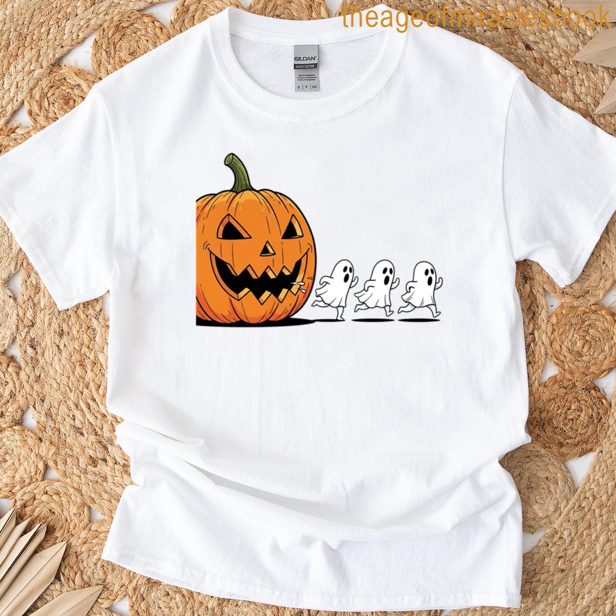 Halloween Pumpkin Eat Ghost T-shirt
