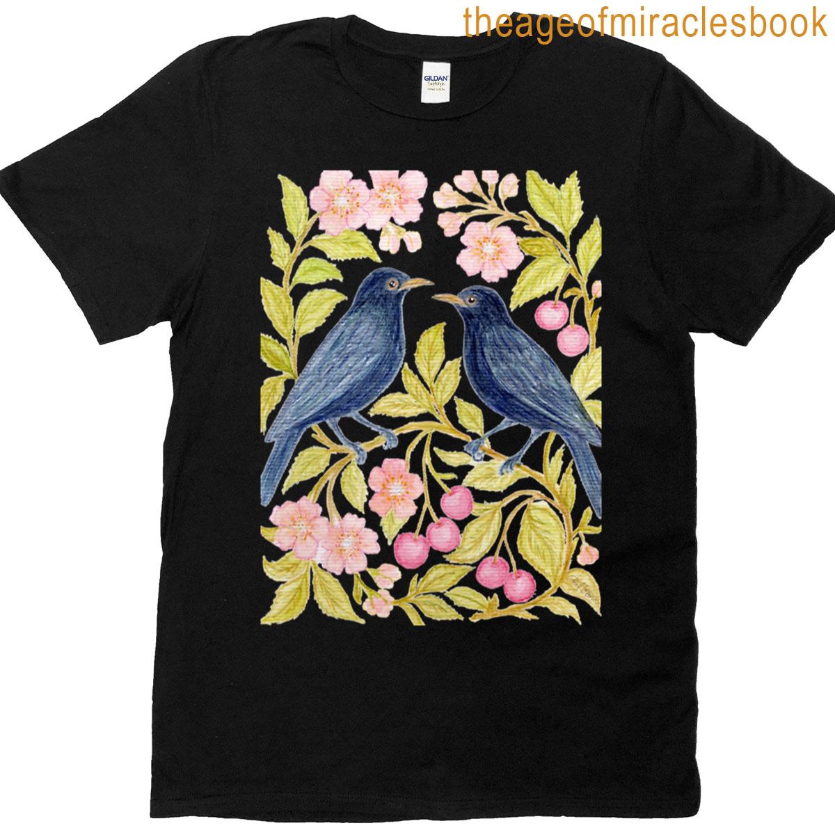 Harmony Birds William Morris Inspired Design T-shirt