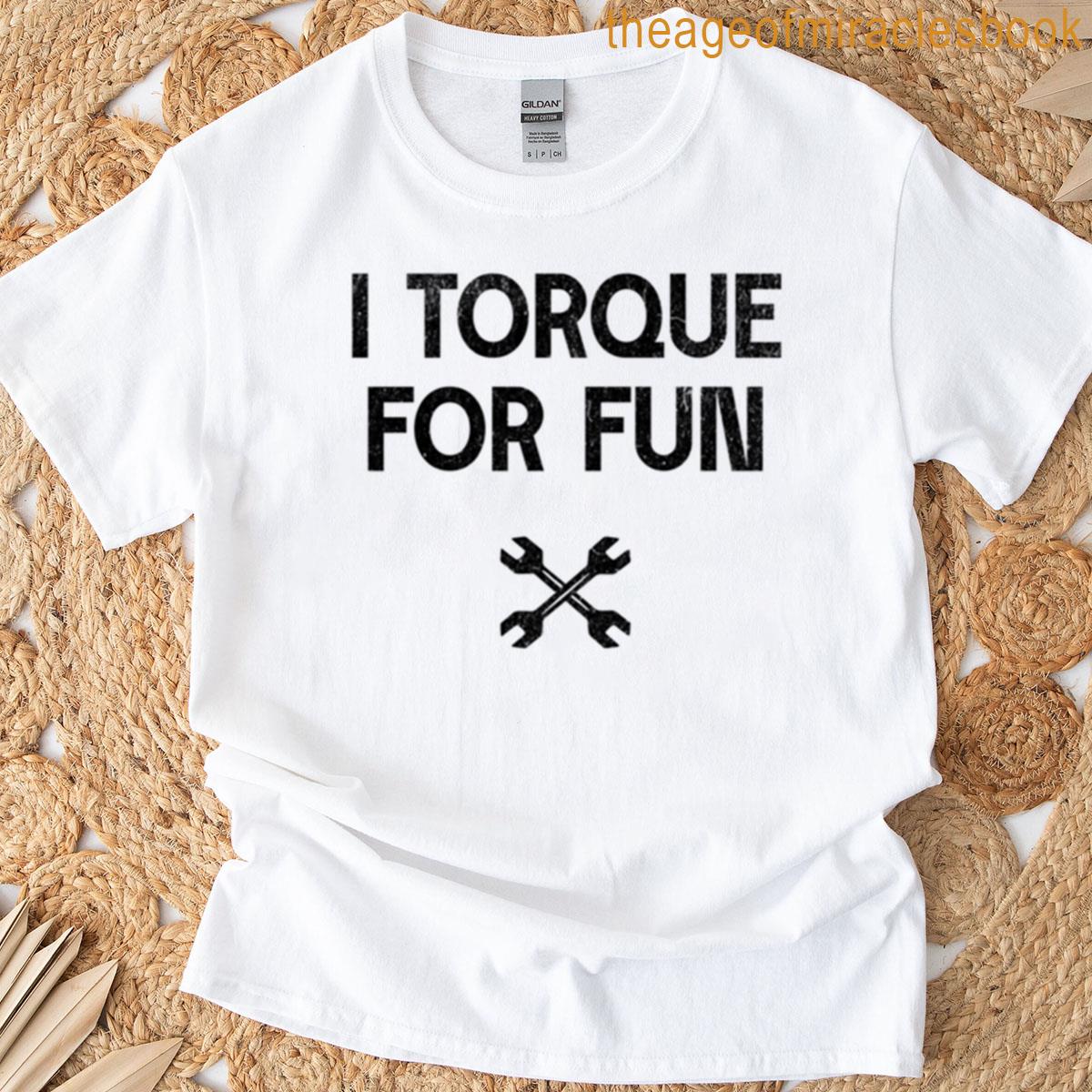 I Torque For Fun In Black Oversized T-shirt