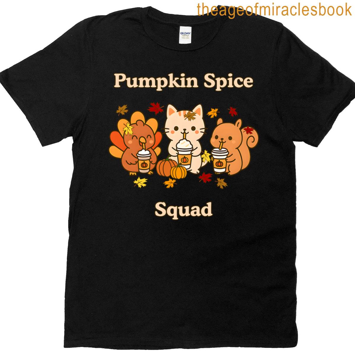 Pumpkin Spice Squad Fall Design T-shirt