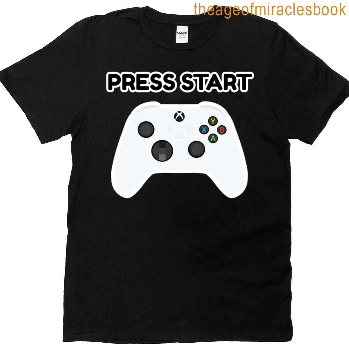 White Xbox Controller – Press Start T-shirt