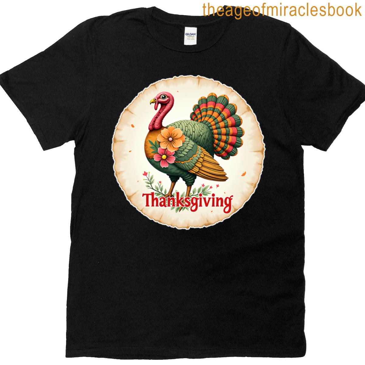 Floral Thanksgiving T-shirt Floral Thanksgiving T-shirt