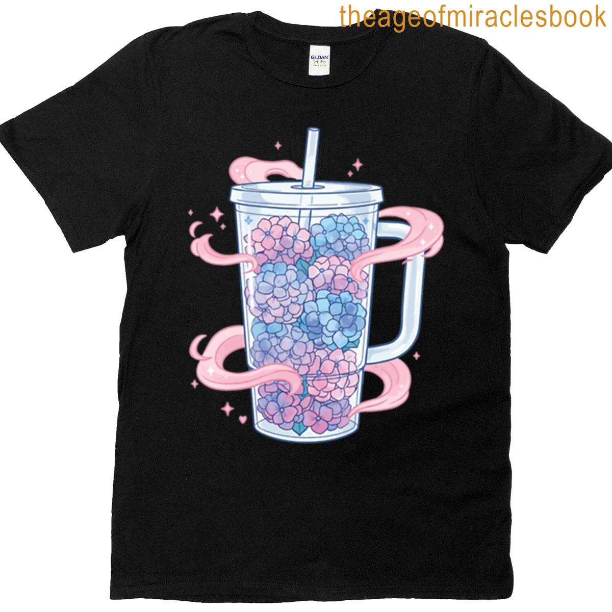 Pastel Hydrangea Bloom In A Cup T-shirt
