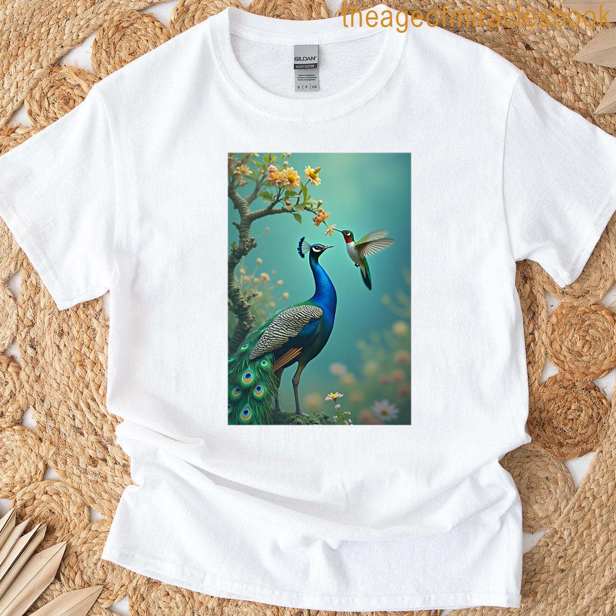 Peacock And Hummingbird T-shirt