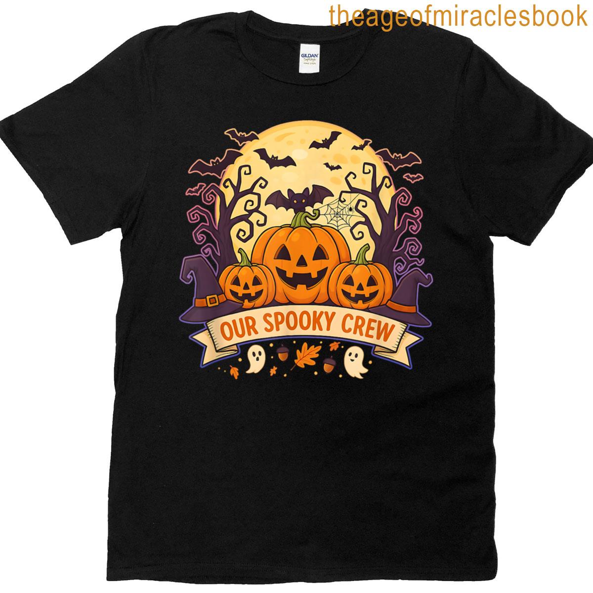 Pumpkin Picking Outing Matching Halloween Pumpkins Bats T-shirt