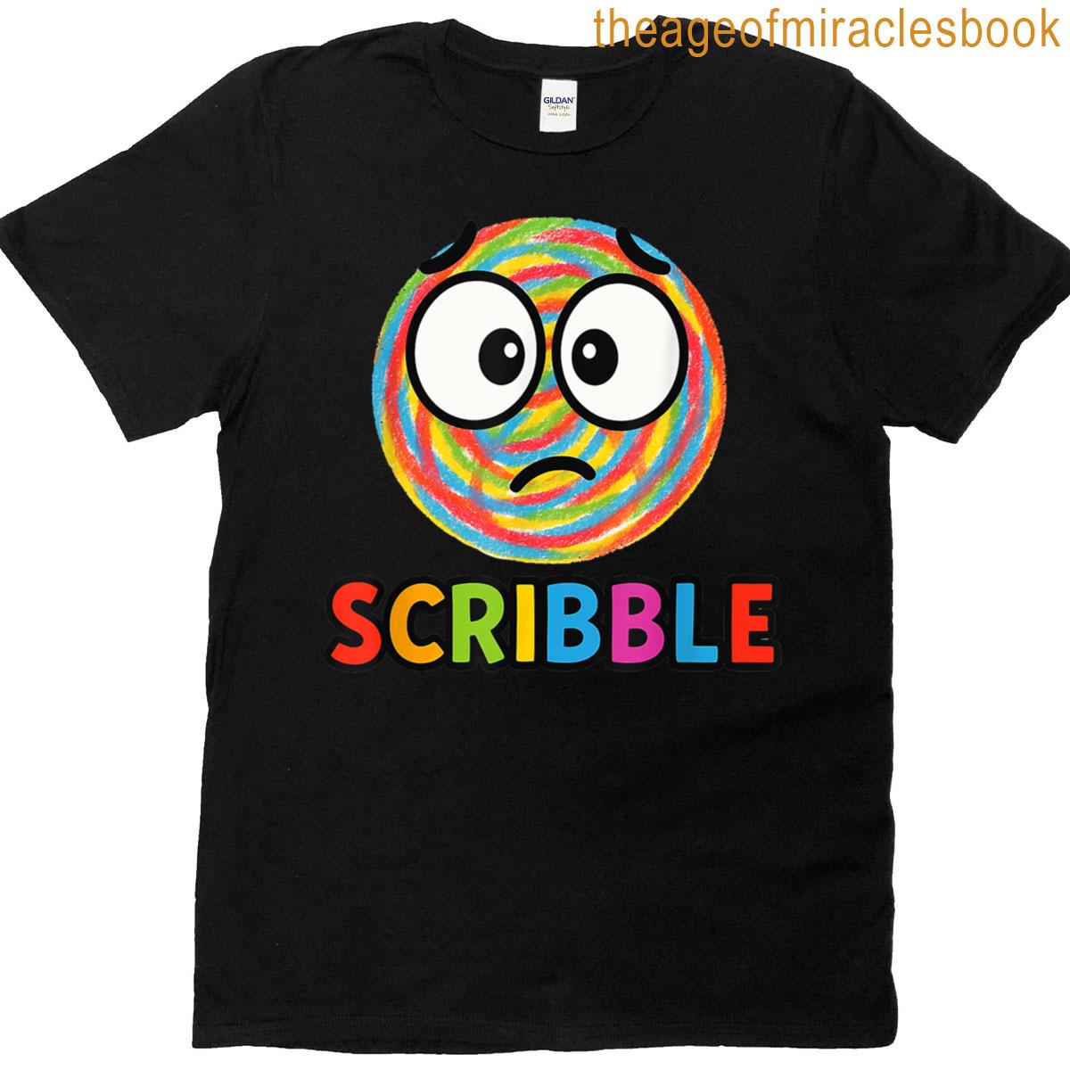 Scribble Spot Character Colorful Emotion Circle T-shirt