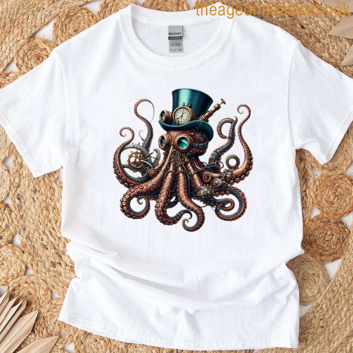 Vintage Steampunk Octopus T-shirt