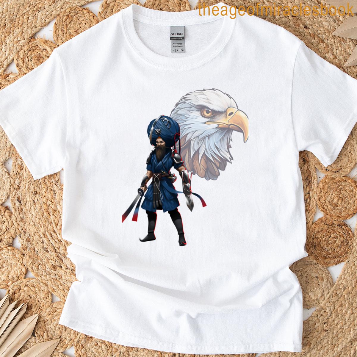 Warrior Singh With Eagle Spirit Design T-shirt