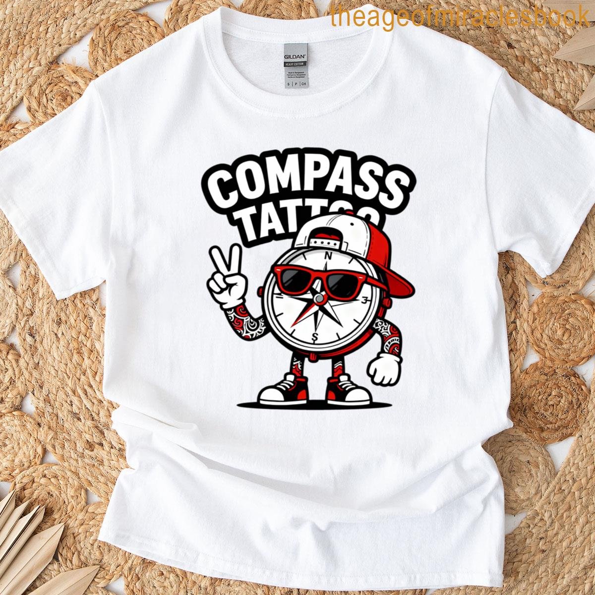 Compass Tatto Art T-shirt