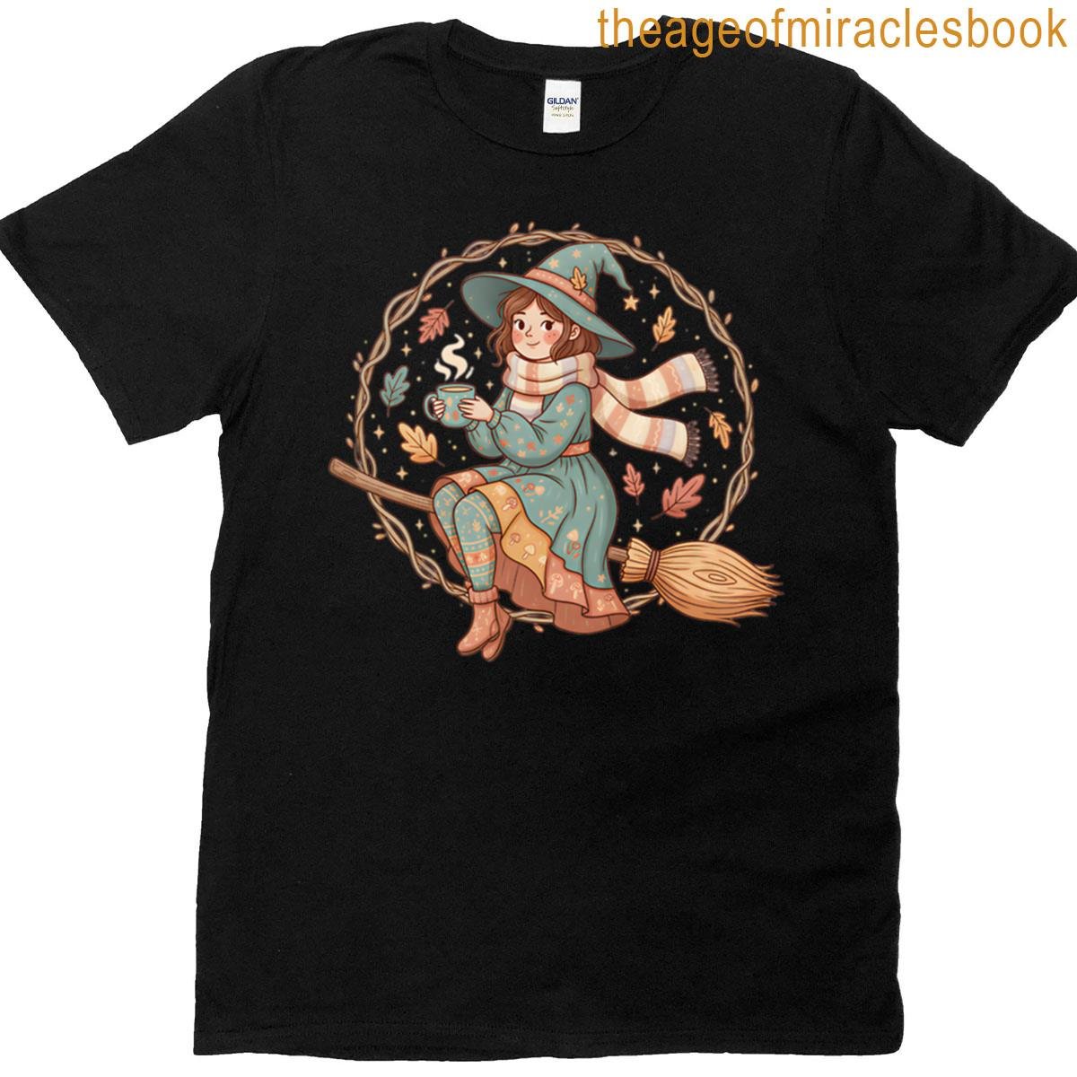 Cozy Witchcore Autumn Witch T-shirt