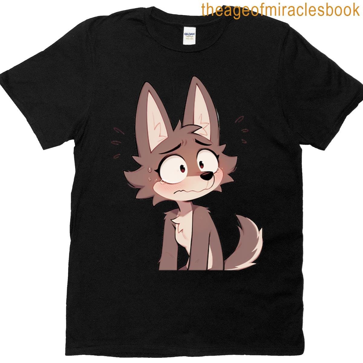 Cute And Extremely Anxious Wolf T-shirt