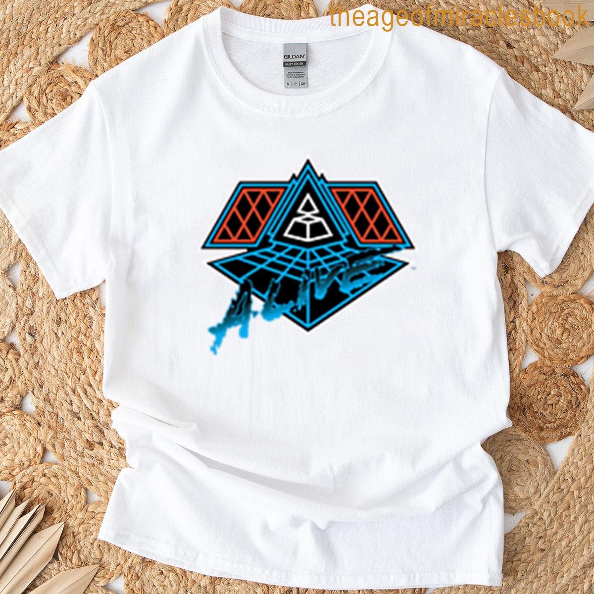 Daft Punk Alive 2007 With Lyrics T-shirt