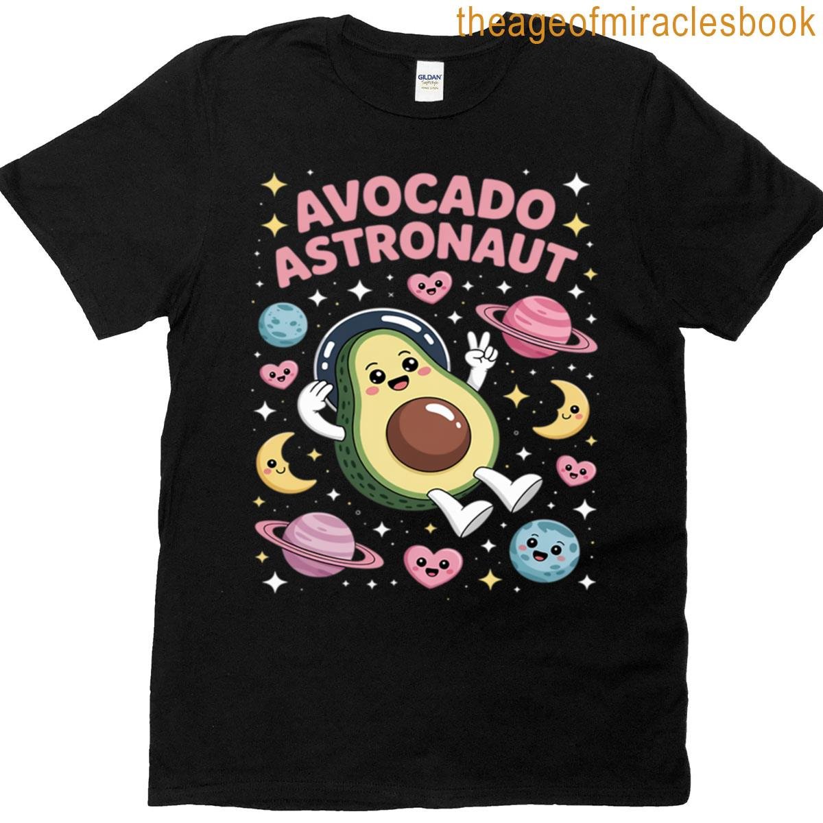 Avocado Astronaut Floating In Outer Space T-shirt