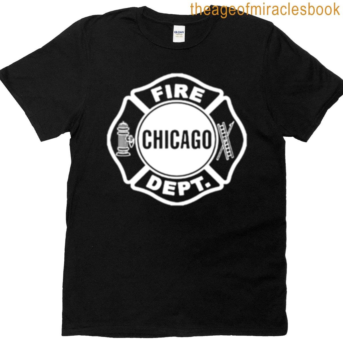 Chicago Fire Dept White Logo T-shirt