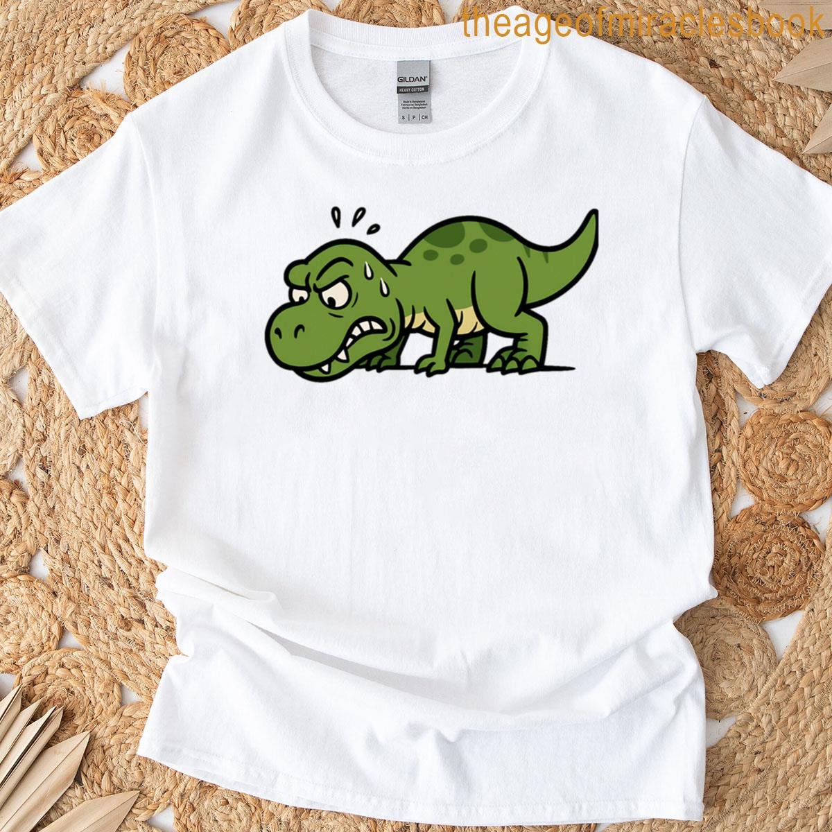 Dinosaur Doing Push-ups Oversized T-shirt