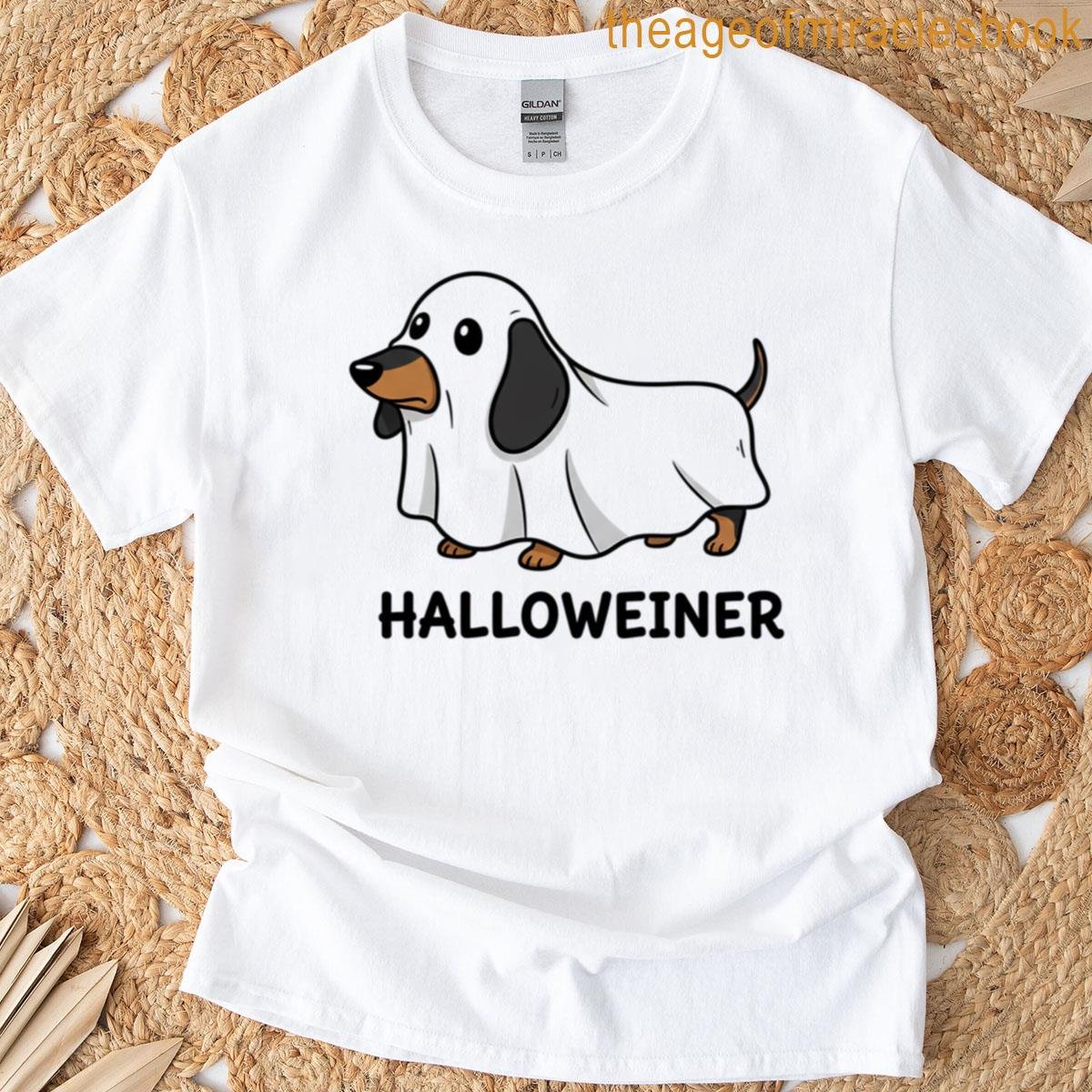 Halloweiner Funny Dachshund Ghost Pun Oversized T-shirt