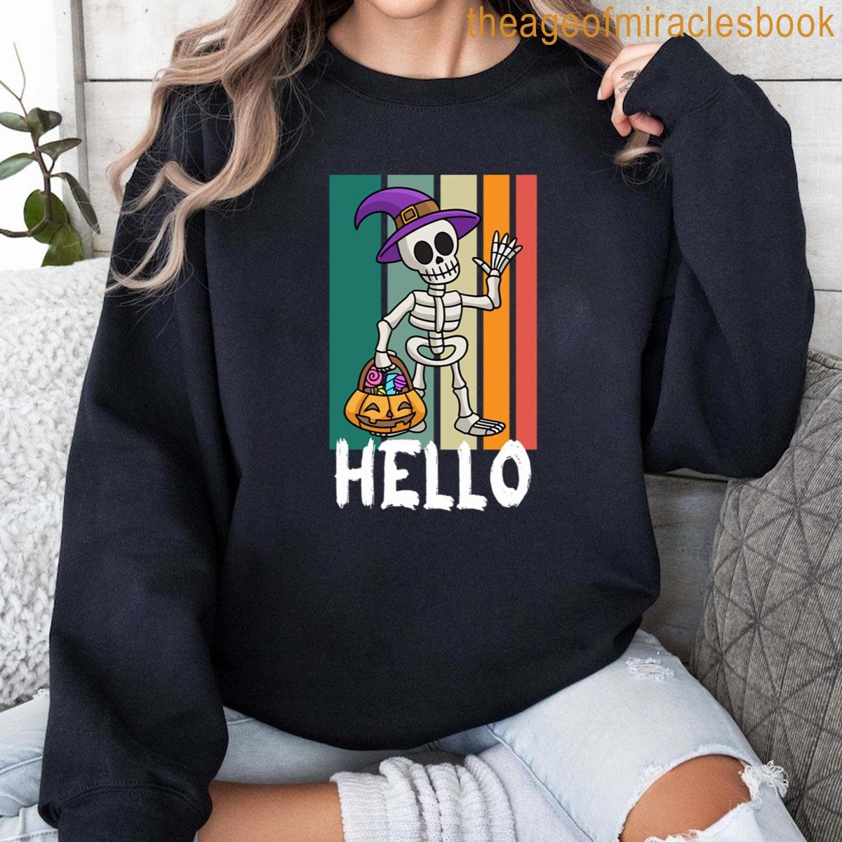 Antique Colored Horror Skull T-shirt - Image 4