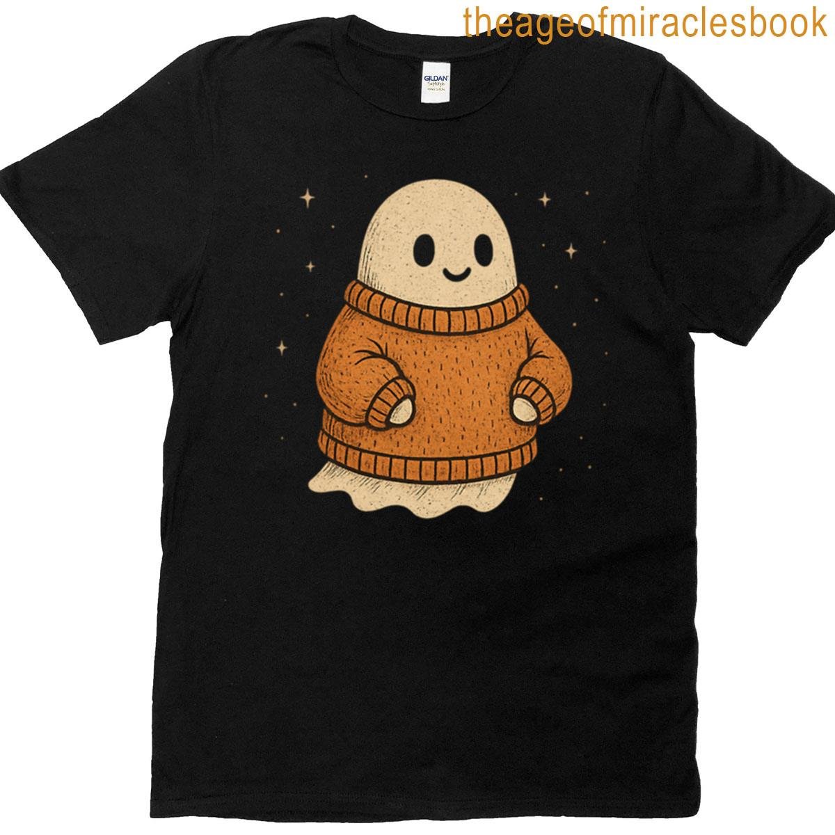 Cozy Ghost Wearing Oversized T-shirt