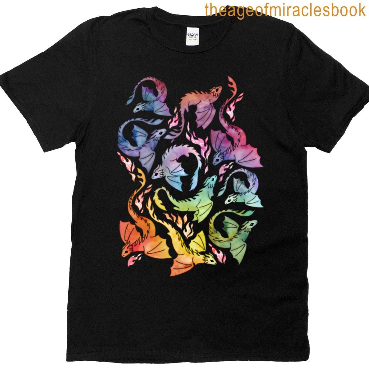 Dragon Fire Dark Rainbow T-shirt