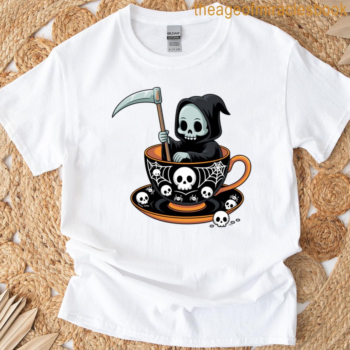 Grim Reaper Skeleton Vibes Halloween T-shirt