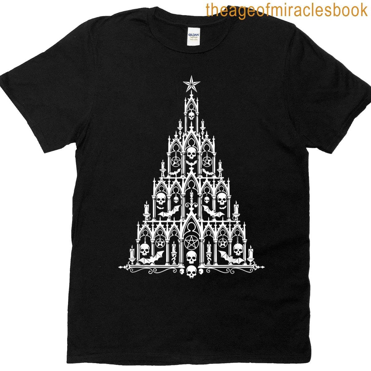 Merry Gothmas Dark Gothic Emo Christmas Tree T-shirt