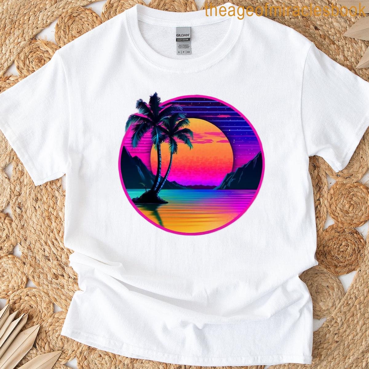 Neon Island Dreams – Capsule Synthwave T-shirt