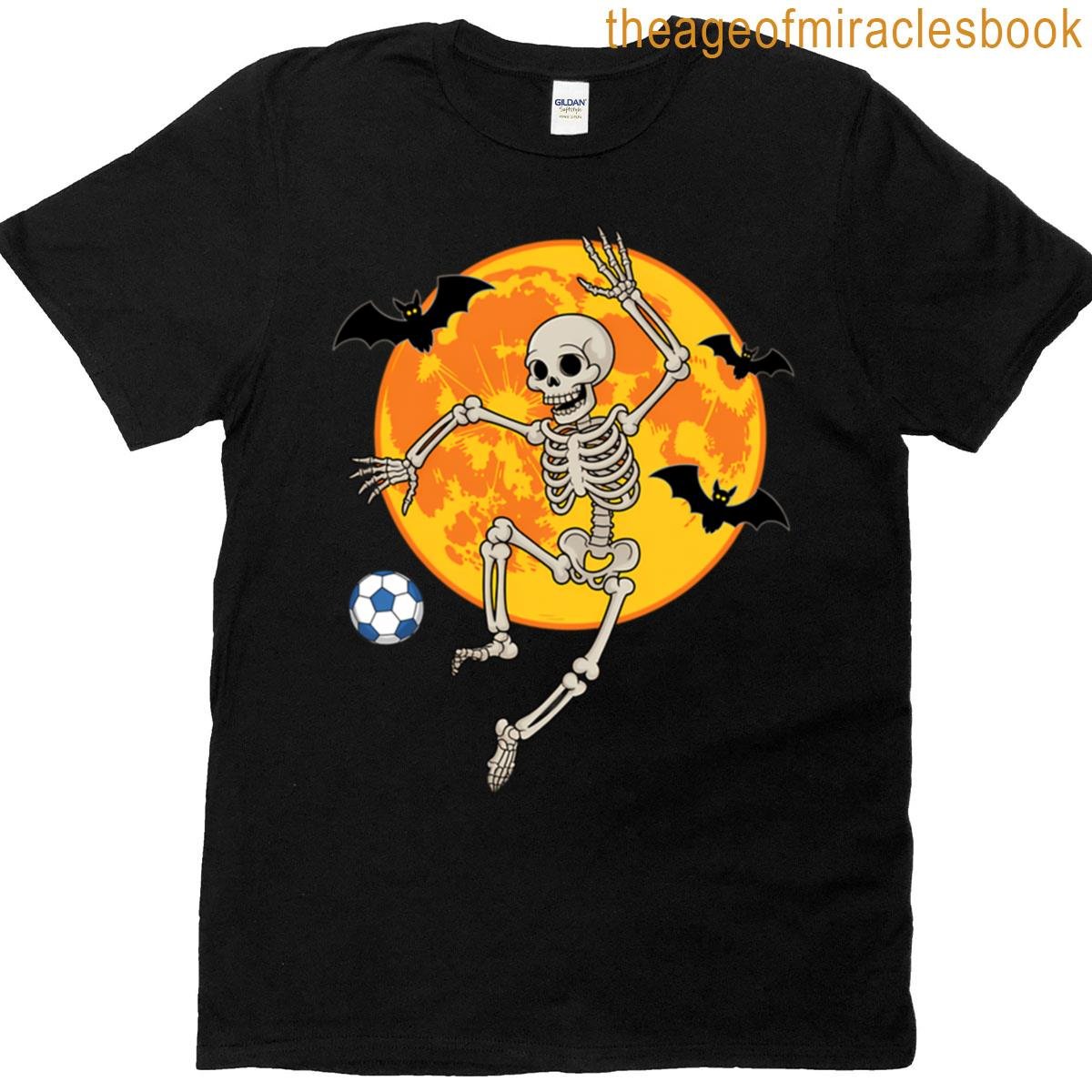 Soccer Skeleton Halloween T-shirt