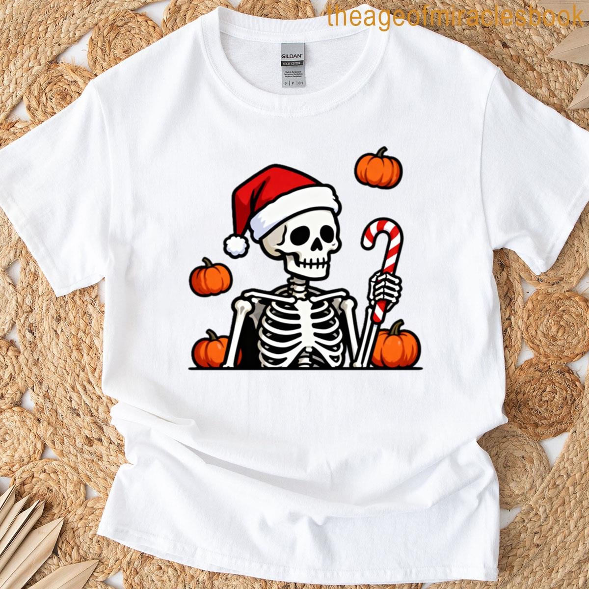 Spooky Christmas Skeleton T-shirt