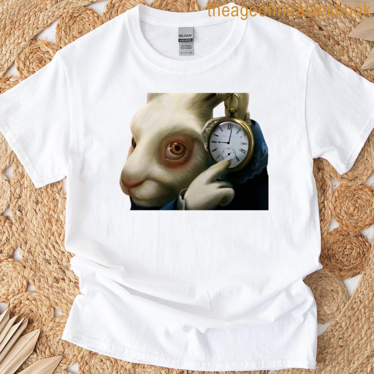 White Rabbit Ticking Clock Meme T-shirt