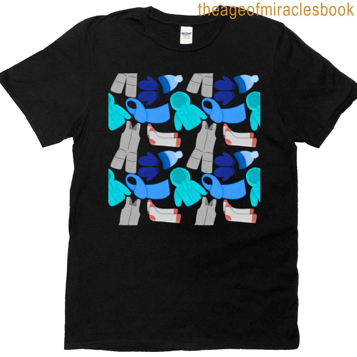 Winter Clothes Pattern T-shirt