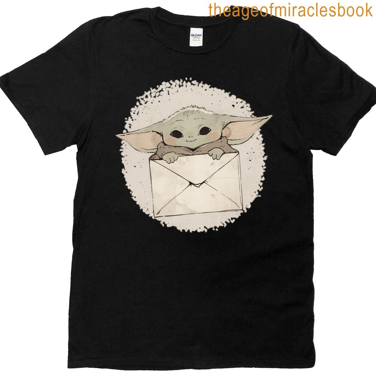 Baby Yoda Holding Envelope T-shirt