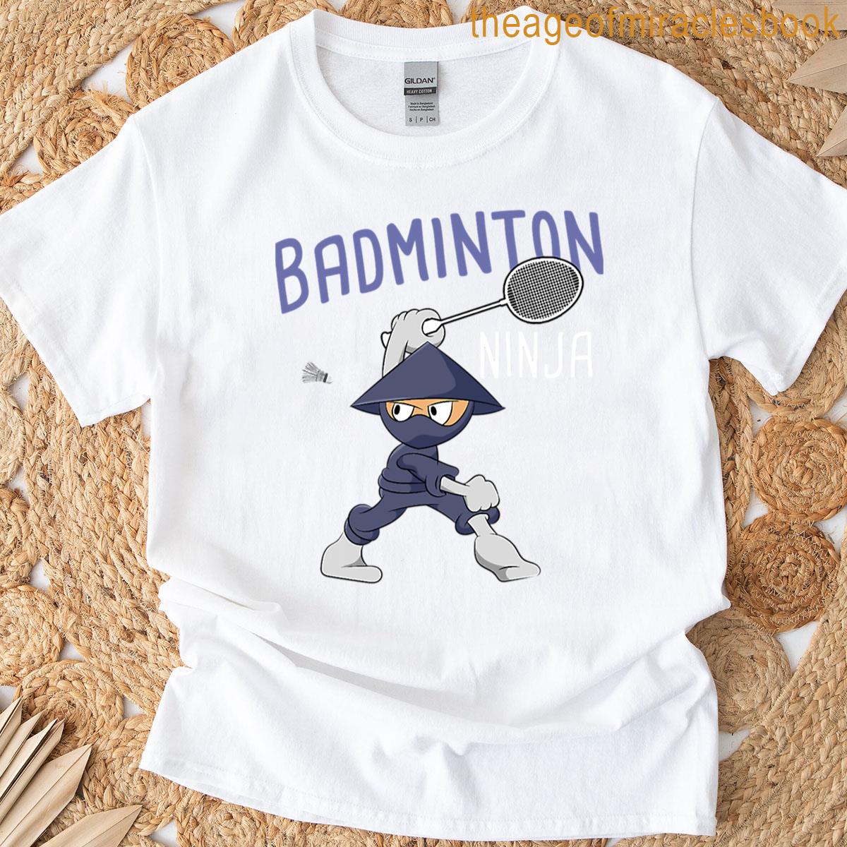 Badminton Ninja Shuttlecock Badminton T-shirt